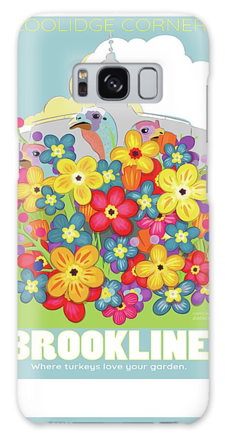 Brookline Turkeys Galaxy S8 Case featuring the digital art Spring Flowers by Caroline Barnes