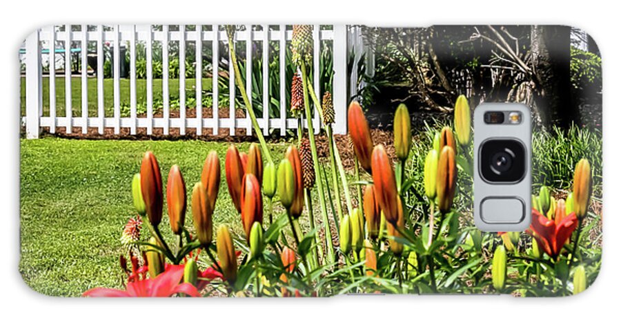 Springtime Garden Galaxy Case featuring the digital art Spring Garden in bloom. by Ed Stines