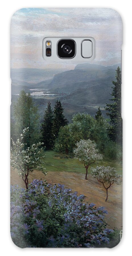 Christian Skredsvig Galaxy Case featuring the painting Spring in Hagan by O Vaering