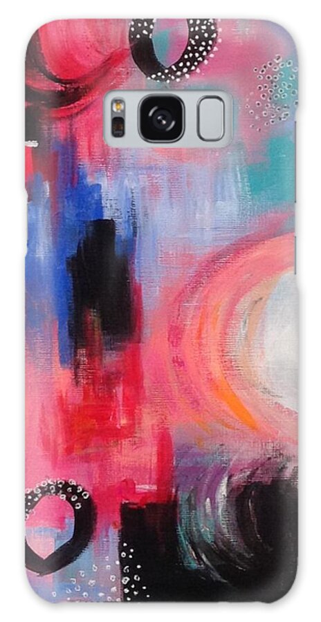 Abstract Galaxy Case featuring the painting Squiggles and Wiggles #3 by Suzzanna Frank