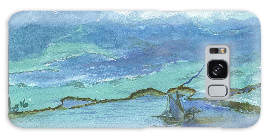 Landscape Galaxy Case featuring the painting Spring Mists by Victor Vosen