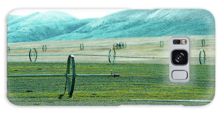 Landscape Galaxy Case featuring the photograph Sprinkler - Eastern WA by Brian O'Kelly