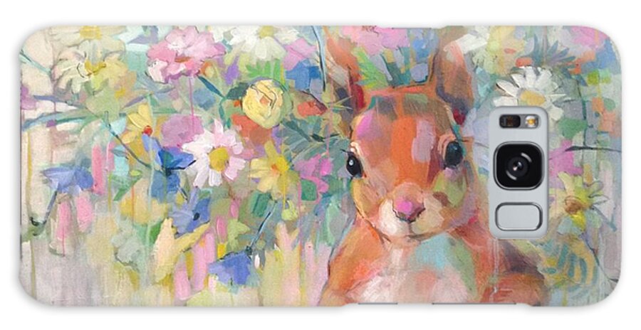 Squirrel Galaxy Case featuring the painting Squirreley by Kimberly Santini