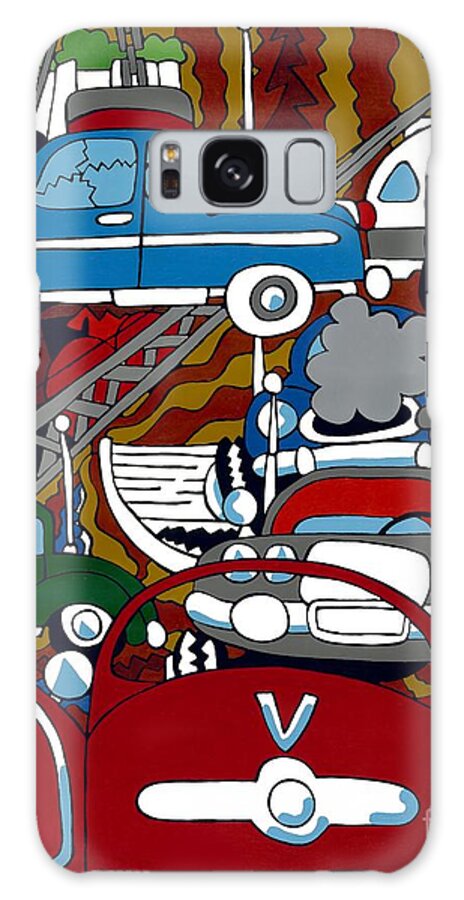 Junk Yard Galaxy S8 Case featuring the painting SS Studebaker by Rojax Art