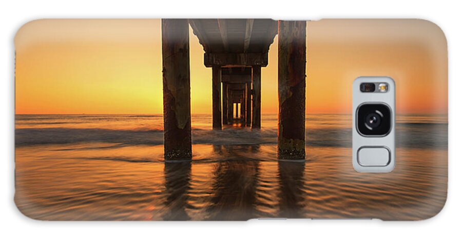 St Augustine Galaxy Case featuring the photograph St Augustine Beach Pier Morning Light by Stefan Mazzola