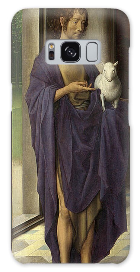 Memling Galaxy Case featuring the painting St John the Baptist from The Donne Triptych by Hans Memling