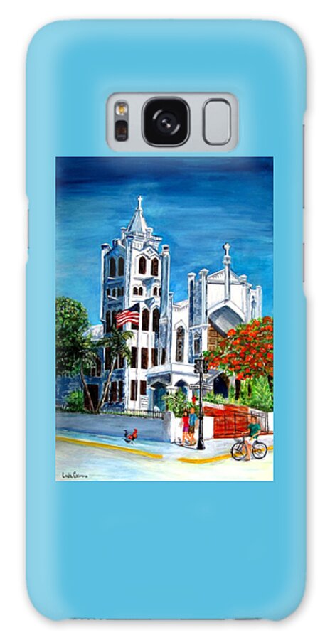 St. Paul's Galaxy Case featuring the painting St. Paul's Church by Linda Cabrera