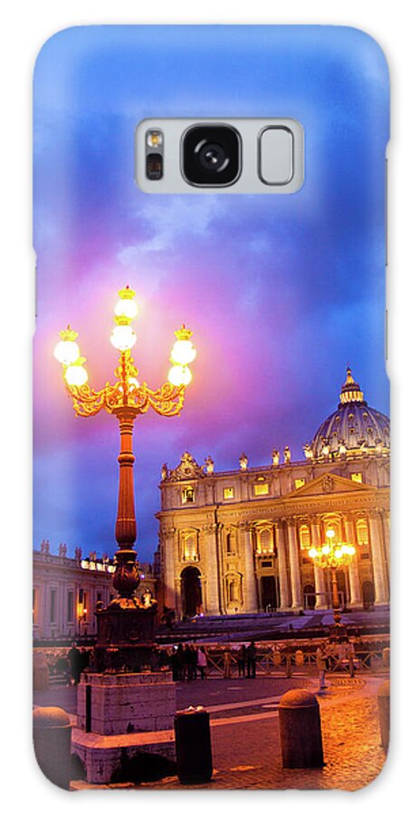 Architecture Galaxy Case featuring the photograph St. Peters Cathedral at Night by Steven Myers
