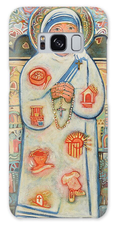 Jen Norton Galaxy Case featuring the painting St. Teresa of Kolkata by Jen Norton