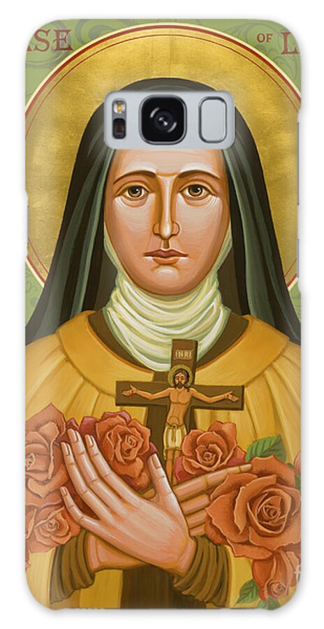 St. Therese Of Lisieux Galaxy Case featuring the painting St. Therese of Lisieux - JCTLI by Joan Cole