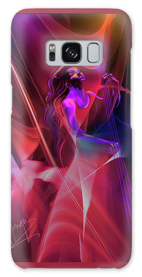 Guitar Galaxy Case featuring the painting Star Bass by DC Langer