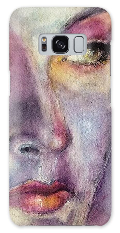 Portrait Galaxy Case featuring the painting Star Gazer by Judith Levins