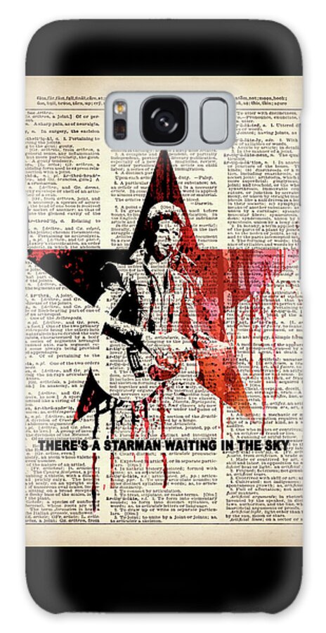 Jimi Galaxy Case featuring the mixed media DAVID BOWIE - STARMAN on dictionary page by Art Popop