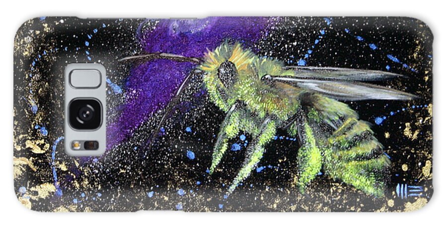 Starstuff Galaxy Case featuring the painting Starstuff 3 Honey Bee by M E