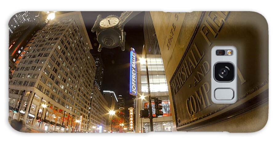 Chicago Galaxy Case featuring the photograph State Street night scene by Sven Brogren