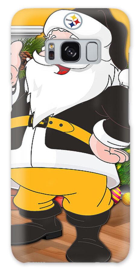 Steelers Galaxy Case featuring the photograph Steelers Santa Claus by Joe Hamilton