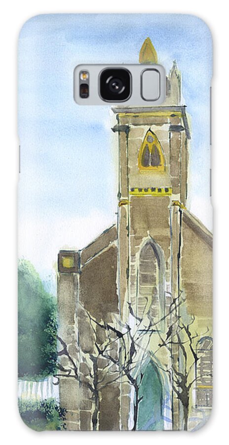 Stella Maris Church Galaxy Case featuring the painting Stella Maris Church by Frank Bright