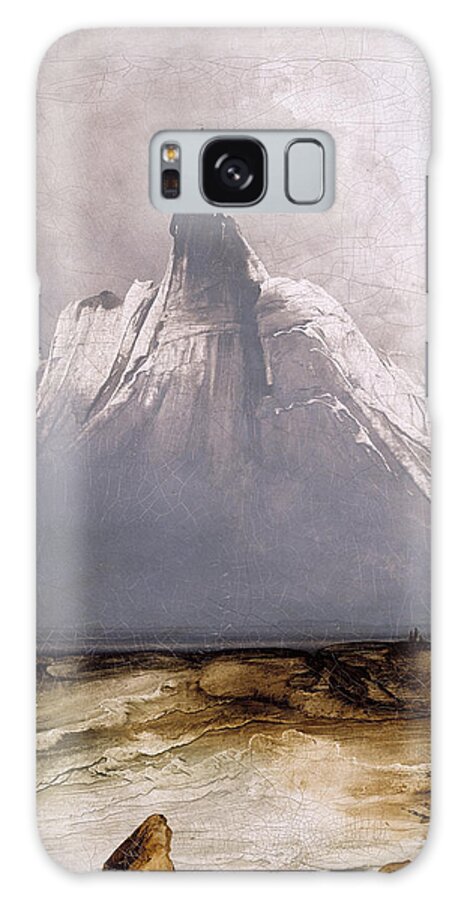 Peder Balke - Stetind In Fog Galaxy S8 Case featuring the painting Stetind in Fog by Celestial Images