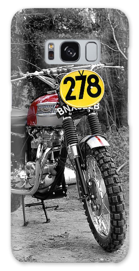 Isdt 1964 Galaxy Case featuring the photograph Steve McQueen ISDT Triumph by Mark Rogan