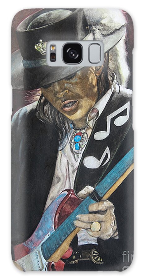 Stevie Ray Vaughan Galaxy Case featuring the painting Stevie Ray Vaughan by Lance Gebhardt