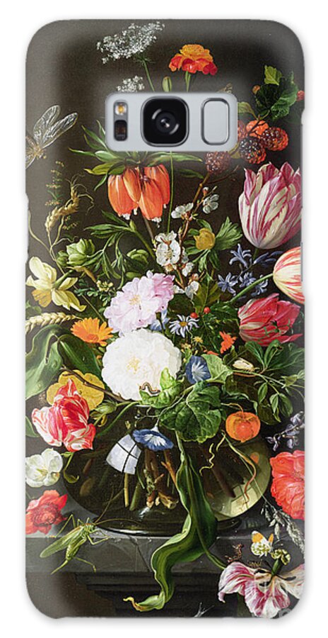 Still Galaxy Case featuring the painting Still Life of Flowers by Jan Davidsz de Heem