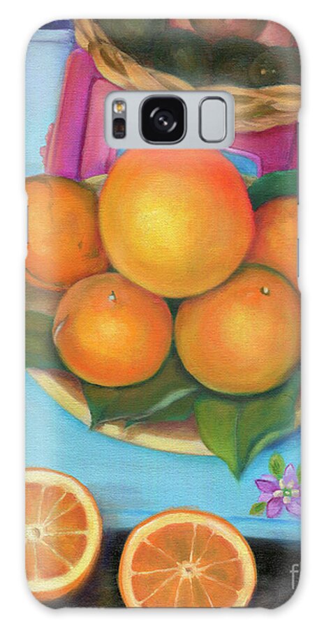 Still Life Galaxy Case featuring the painting Still Life Oranges and Grapefruit by Marlene Book