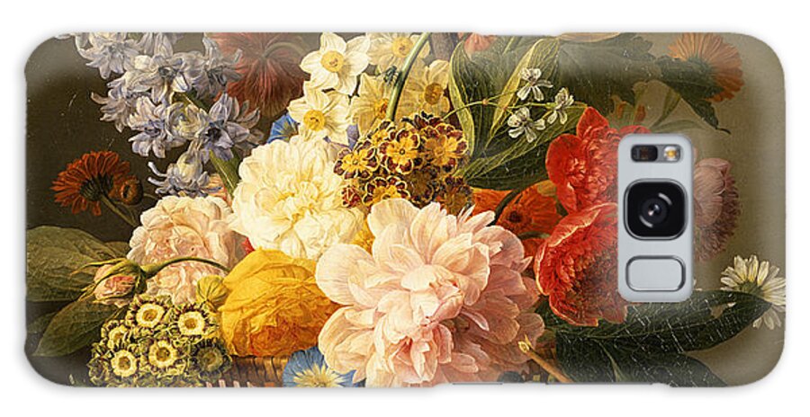 Still Galaxy Case featuring the painting Still Life with Flowers and Fruit by Jan Frans van Dael