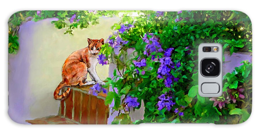 Cats Galaxy S8 Case featuring the painting Still Waiting by David Van Hulst