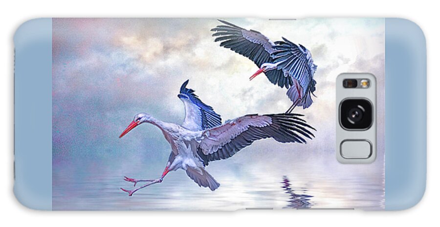 White Stork Galaxy S8 Case featuring the photograph Storks Landing by Brian Tarr