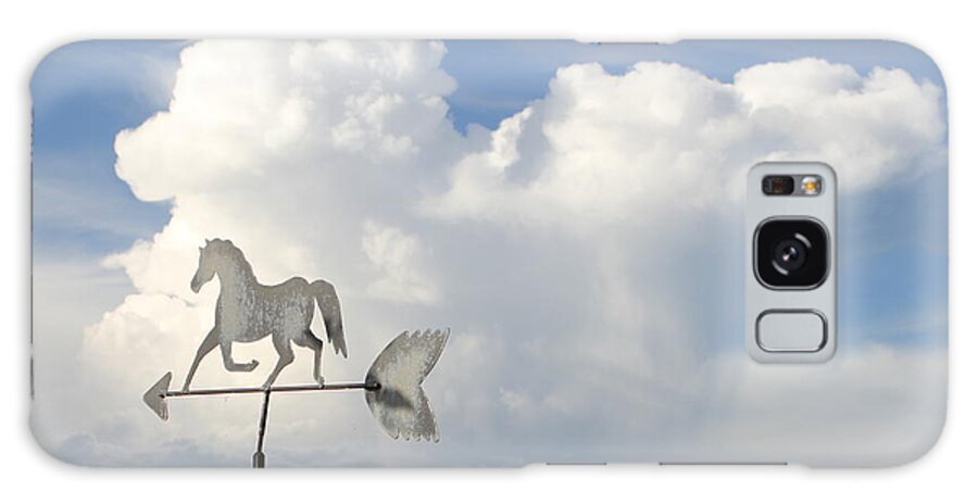 Storm Clouds Galaxy Case featuring the photograph Storm Clouds Weather Vane by Sheri Simmons