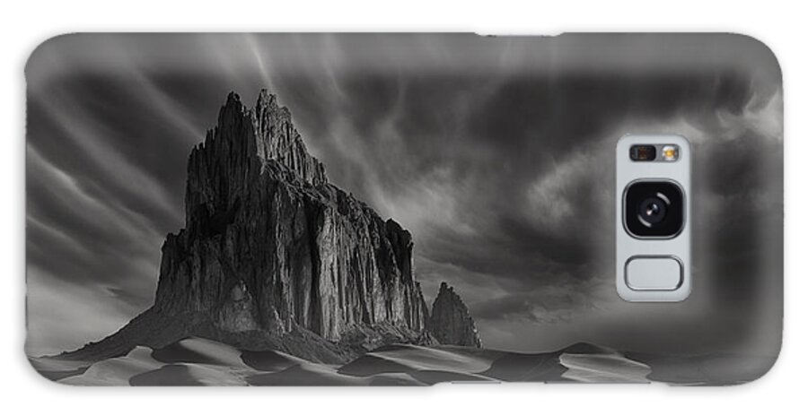 Shiprock Galaxy Case featuring the photograph Storm over Shiprock New Mexico by Keith Kapple