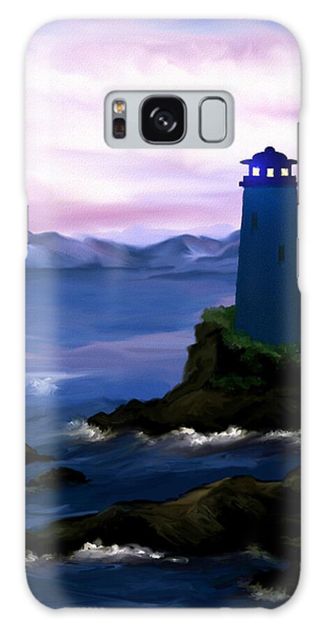 Digital Art Galaxy S8 Case featuring the painting Stormy Blue Night by Susan Kinney