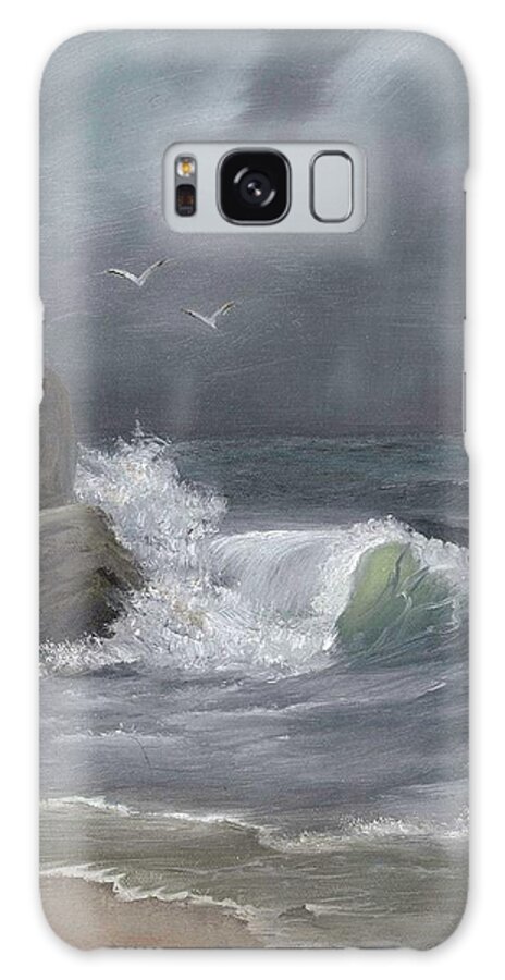 Storm Galaxy S8 Case featuring the painting Stormy Waters by Sheri Keith