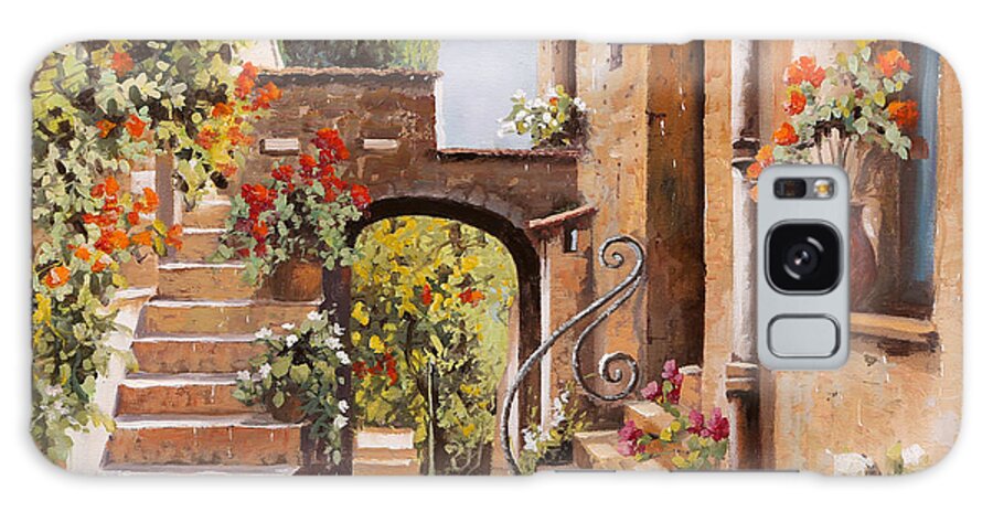 Cagnes Galaxy Case featuring the painting stradina di Cagnes by Guido Borelli