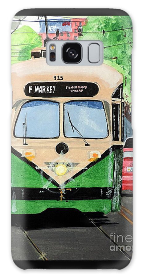 Trolley Galaxy Case featuring the painting Streetcar Not Named Desire by Tom Riggs