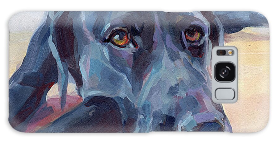 Black Lab Galaxy Case featuring the painting Stretched by Kimberly Santini