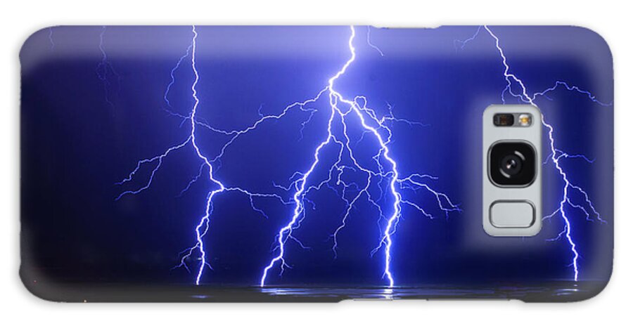 Lightning Galaxy Case featuring the photograph Strike Four by Bryan Carter