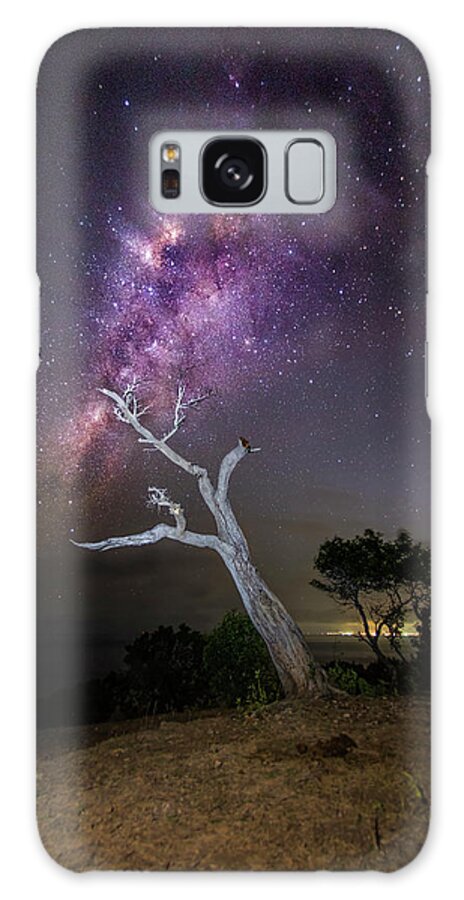 Travel Galaxy Case featuring the photograph Striking Milkyway Over A Lone Tree by Pradeep Raja Prints