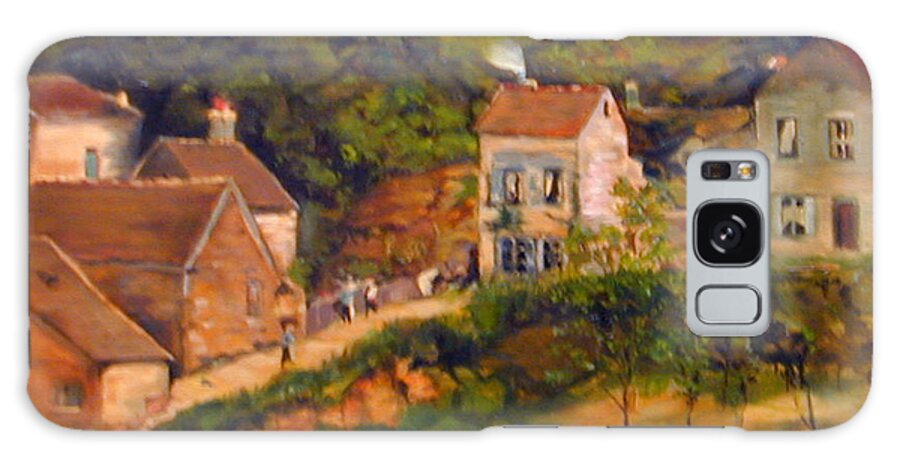 Image Of Old World Times. Copy Of Master Galaxy S8 Case featuring the painting Strolling on the Lane by Joyce Snyder