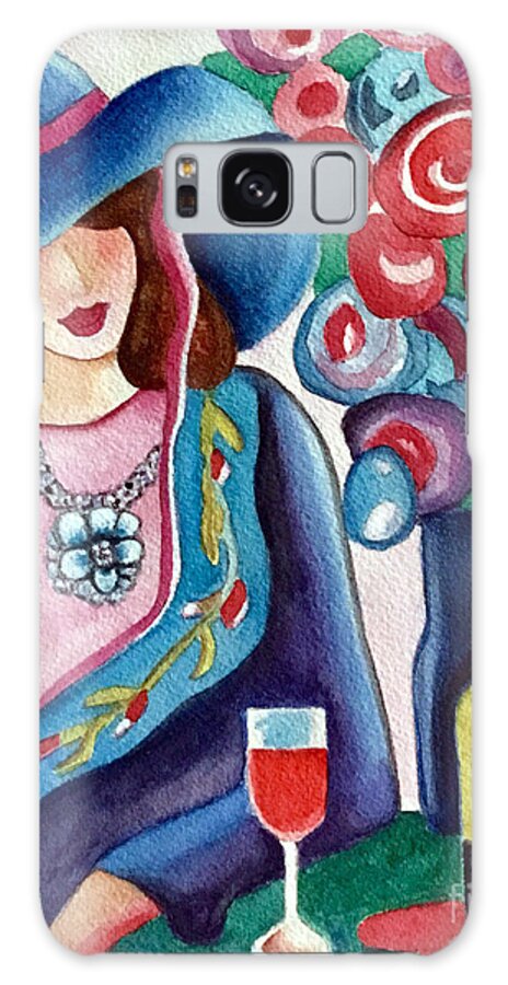  Lady Galaxy Case featuring the painting Relaxing by Sue Carmony