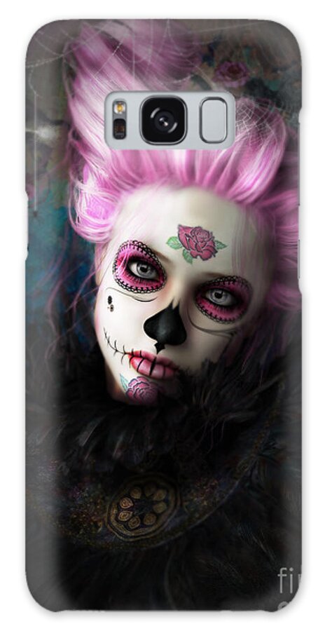 Sugar Doll Pink Galaxy S8 Case featuring the digital art Sugar Doll Pink by Shanina Conway