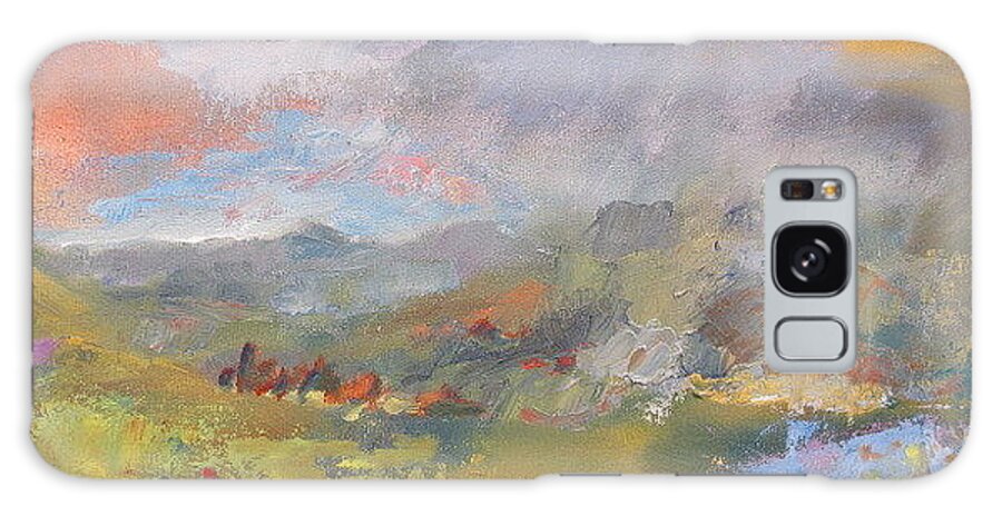 Mountain Galaxy Case featuring the painting Summer Rain by John Nussbaum