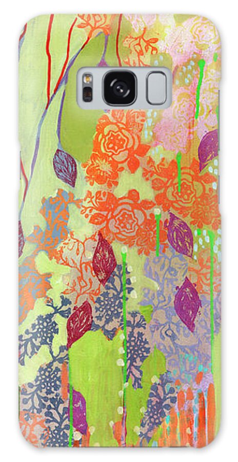 Leaf Galaxy Case featuring the painting Summer Rain Part 1 by Jennifer Lommers