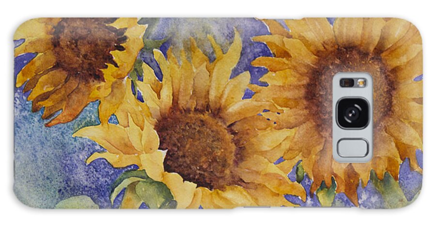 Giclee Galaxy Case featuring the painting Summer Sunflowers by Lisa Vincent