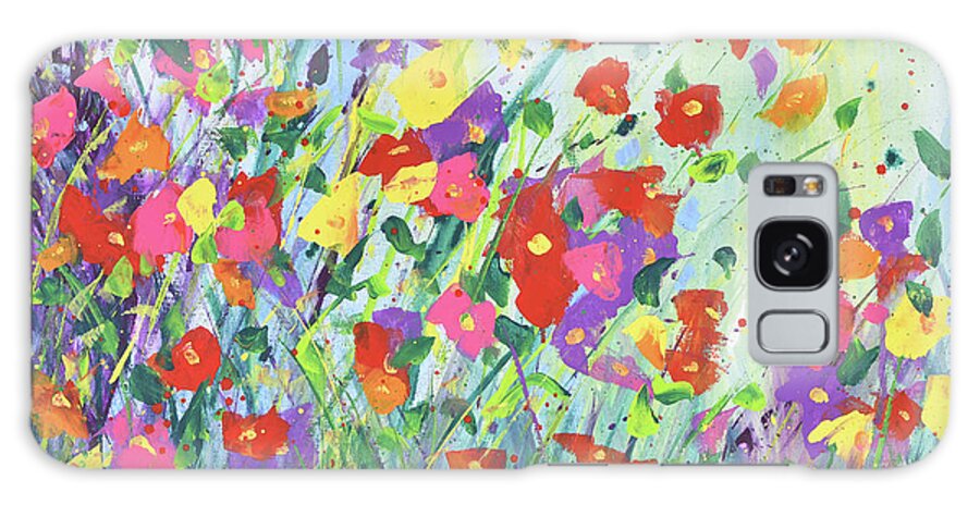 Floral Galaxy Case featuring the painting Summers Splendor by Terri Einer