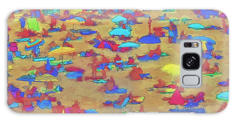Beach Galaxy Case featuring the digital art Sun Umbrellas by Pedro L Gili