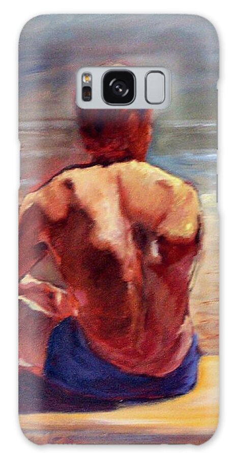 Figure Galaxy Case featuring the painting Sunbathing by Ilona Petzer
