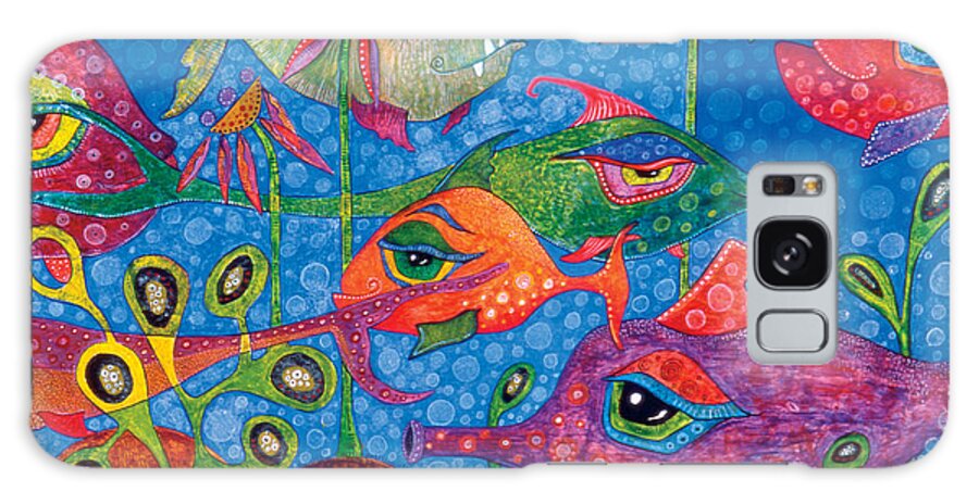 Ocean Galaxy Case featuring the painting Sunday Swimmers by Tanielle Childers