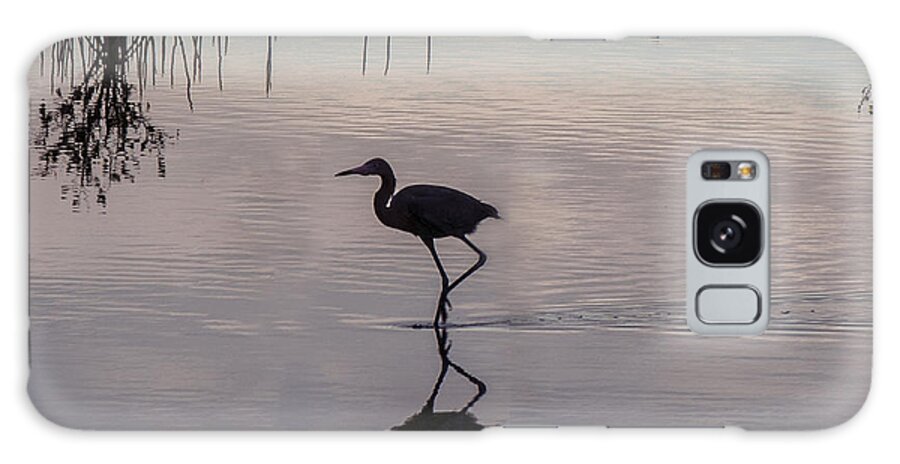 Great Blue Heron Galaxy S8 Case featuring the photograph Sundown Heron Silhouette by William Bitman