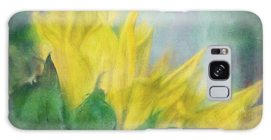 Sunflowers Galaxy Case featuring the digital art Sunflower Art by Jayne Carney